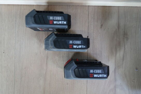 3 stk. Würth Li 18V/2 Ah Basic batterier