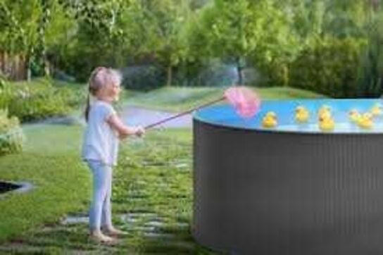 Swim & Fun pool Santorini antracitgrå - 8.150 liter Ø:350x90 cm