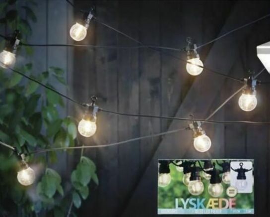 5 stk. led lyskæder 10 pærer 7,5 m(ubrugt)