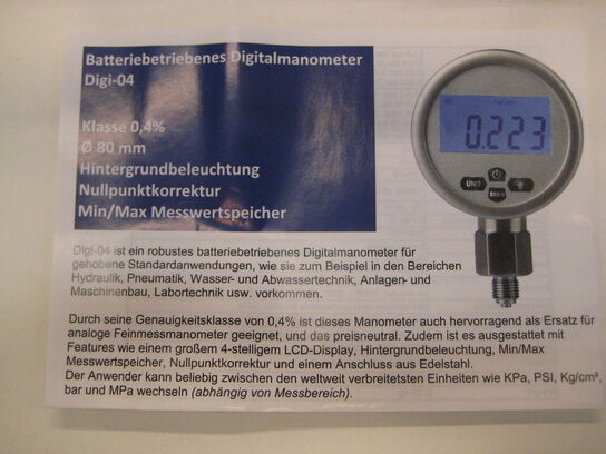 Digital manometer