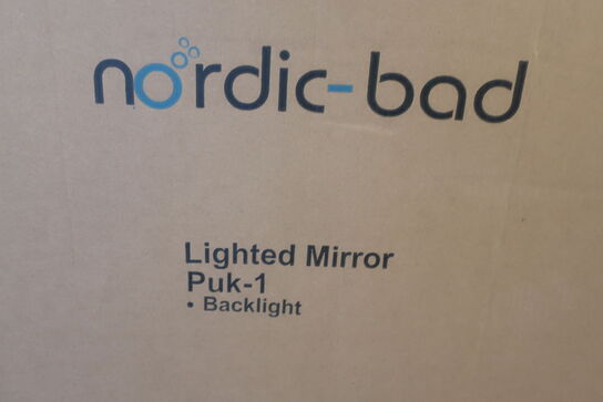 Spejl med lys NORDIC-BAD Lighted Mirror Puk-1 Ø90 cm.