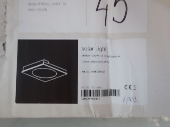 Indbygningslampe SOLAR LIGHT Mikko R 37W (ubrugt)