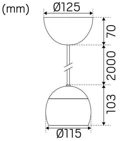 2 stk. HIDEALITE Globe G2 Pendant 3000K sort (ubrugt)