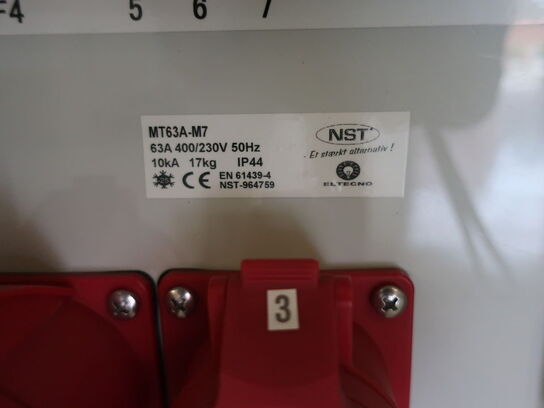 3 stk. NST MT63A-M7 eltavler 400V/63A