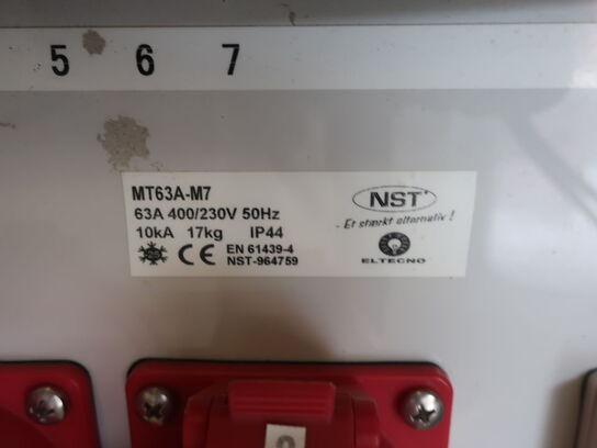 3 stk. NST MT63A-M6 & M7 eltavler 400V/63A