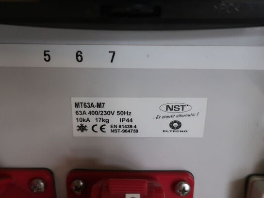 3 stk. NST MT63A-M7 eltavler 400V/63A