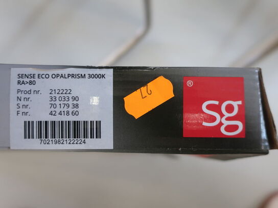 LED panel til indbygning SG Sense ECO Opalprism 3000K (ubrugt)