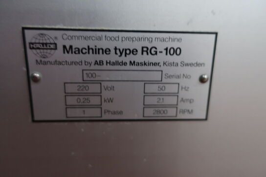  Hallde Machine typpe RG-100 Hakkemaskine 