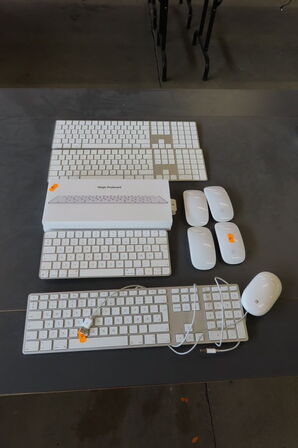 6 stk. Tastaturer samt 5 stk. mus APPLE