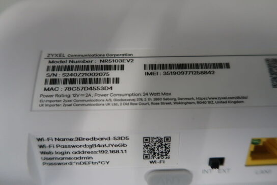 5G Router ZYXEL NR5103EV2