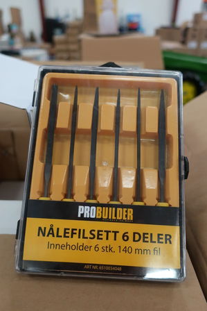 10 stk. nålefilesæt 6 dele PROBUILDER