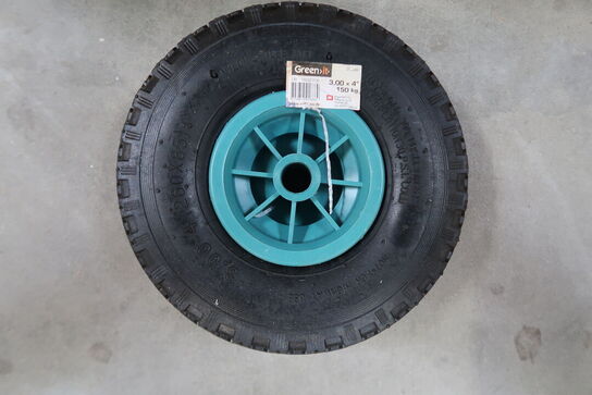 6 stk. Hjul luftgummi 3,00×4" - ABS-fælg, 150 kg
