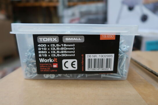 4 pk. Work-it Skrueboks TORX Small til indendørs brug 1185 stk