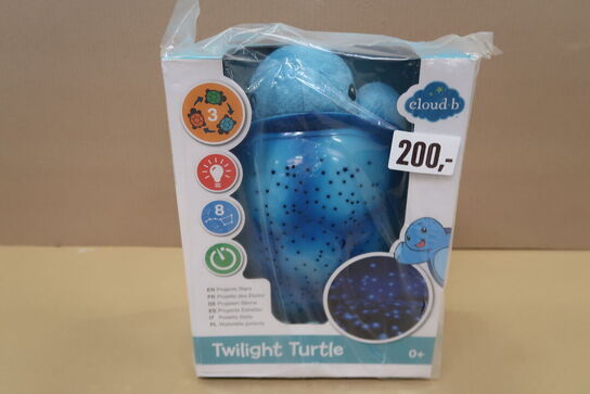 2 stk. Natlampe fra Cloud b - Twinkling Twilight Turtle - Turkis