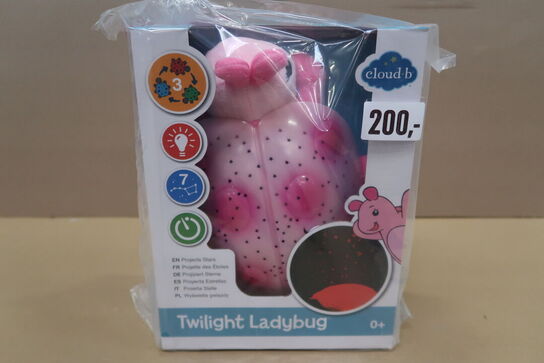 2 stk. Natlampe fra Cloud b - Twilight Ladybug - Pink