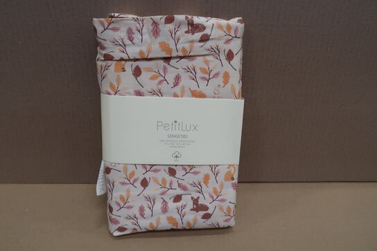 3 sæt PetitLux Økologisk bomulds Sengetøj, Leaves - 70x100 / 40x45 cm 