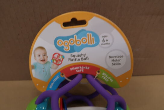 5 stk. Motorikbold m. rangle - Bolli Rattle Ball - Lavendel