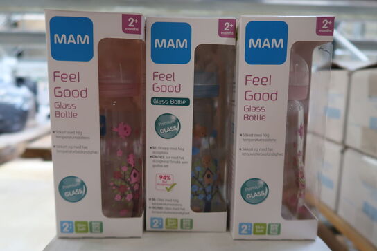 9 stk. Feel Good Glas Sutteflaske Neutral 260 ml +2 mdr. 