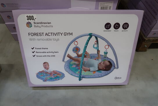 2 stk. Scandinavian Baby Products Aktivitetsstativ med 5 stykker legetøj - GYM