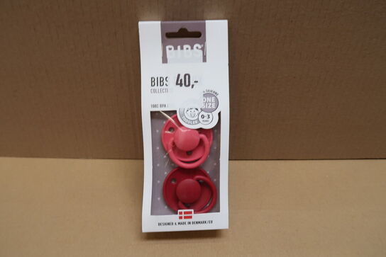 12 pk. BIBS Coral & Ruby Silicone - Bibs de Lux (0-36m)
