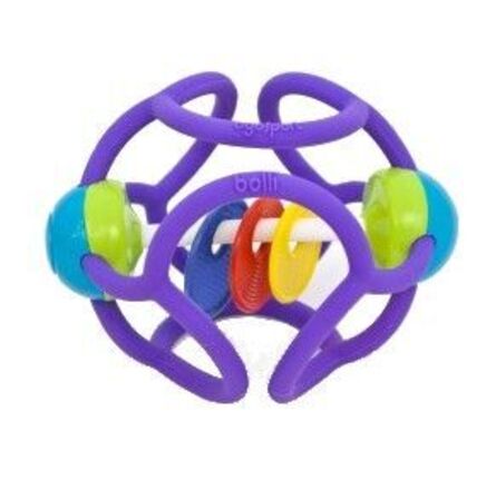 5 stk. Motorikbold m. rangle - Bolli Rattle Ball - Lavendel