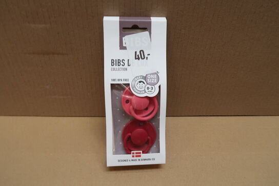 12 pk. BIBS Coral & Ruby Silicone - Bibs de Lux (0-36m)