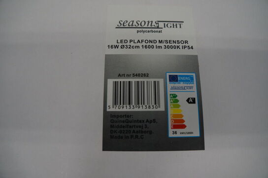 4 stk. LED lamper PLAFOND m/sensor 