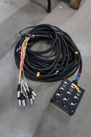 Multikabel m. stagebox 9 kanaler 20m (momsfri)