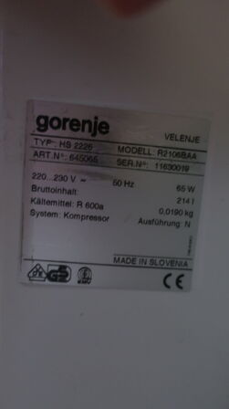 Køleskab GORENJE HS 2226