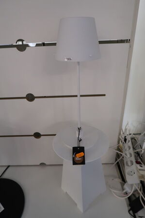 Bordlampe HERSTAL Gil Grande Hvid/Opal