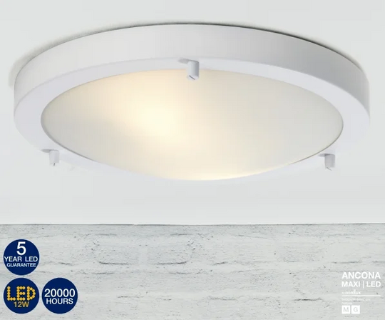 3 stk. nordlux ancona maxi led plafond hvid 31 cm(ubrugt)