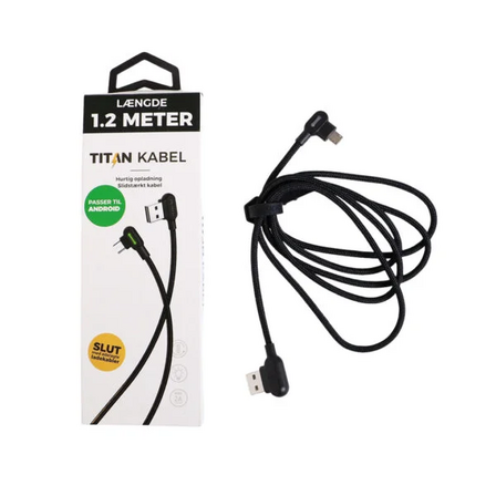 12 stk. titan nylon kabel android 1,2 meter(ubrugt)