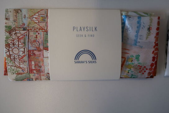 6 stk. Legesilke mini Playsilks  - sarahs silks