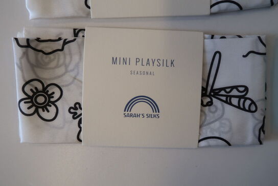 12 stk. Legesilke mini Playsilks  - sarahs silks