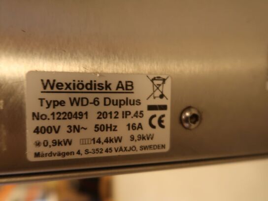 Hætteopvaskemaskine WEXIÖDISK WD-6