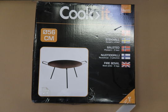 Cook-it Bålsted Ø56cm. Pladejern – 3-ben