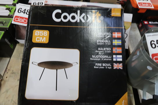 Cook-it Bålsted Ø56cm. Pladejern – 3-ben