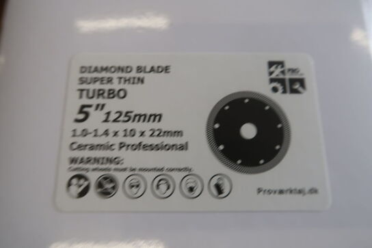 10 stk. Diamantklinger 125mm Super Thin Turbo B