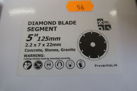 10 stk. Diamantklinger 125mm Segment