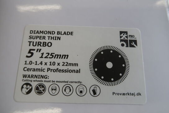 10 stk. Diamantklinger 125mm Super Thin Turbo A