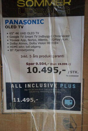 65" OLED TV, Panasonic TX-65MZ800E