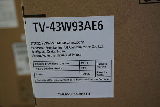 43" 4K PRO LED TV Panasonic TV-43W93AE6