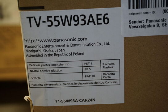 55" LED TV, Panasonic TV-55W93AE6