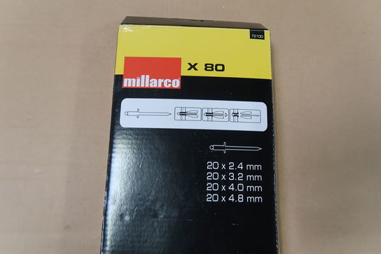 Millarco® popnittetang med 4 dyser og 80 ass nitter