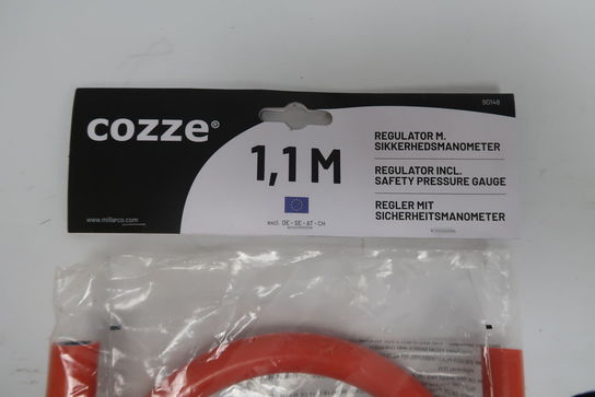 Cozze® regulatorsæt med regulator med manometer, slange 1,1 DK - NO mm.