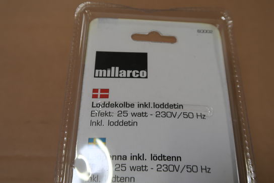 4 stk. Millarco® loddekolbe inkl loddetin 25 Watt