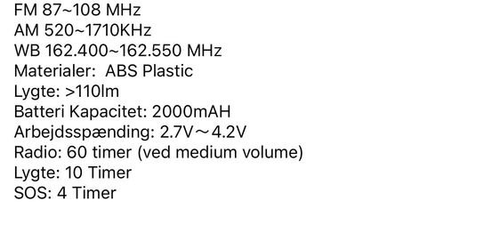 40 stk. nødradio på batteri m. SOS og lygte - FM/AM/WB