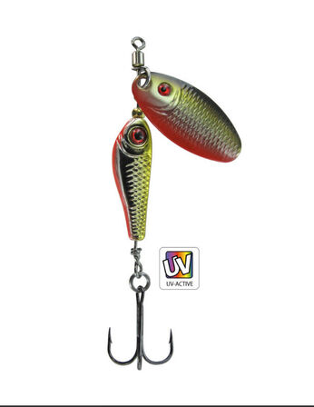 29 stk. Fish Spinner, 5 g, 6 forskellige UV farver