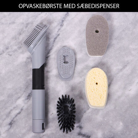 6 stk. opvaskebørste med sæbedispenser(ubrugt)