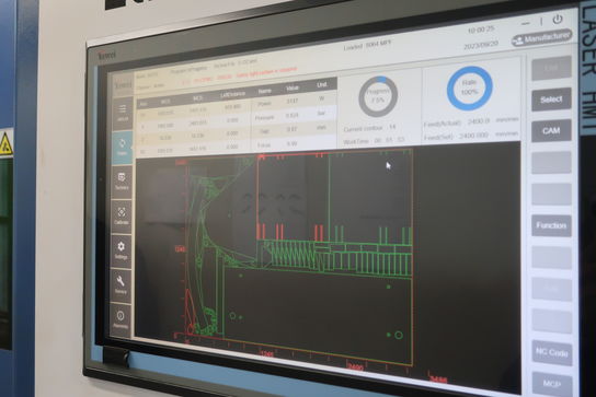 Laserskæreanlæg Yawei HFL 2560 , 12 Kw , Fiber,  2500 x 6000 mm